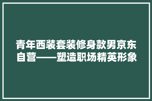 青年西装套装修身款男京东自营——塑造职场精英形象的秘密武器