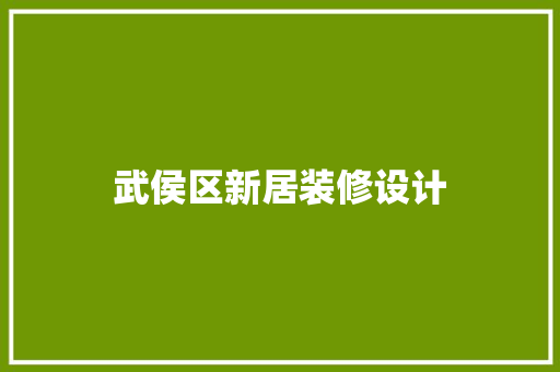 武侯区新居装修设计