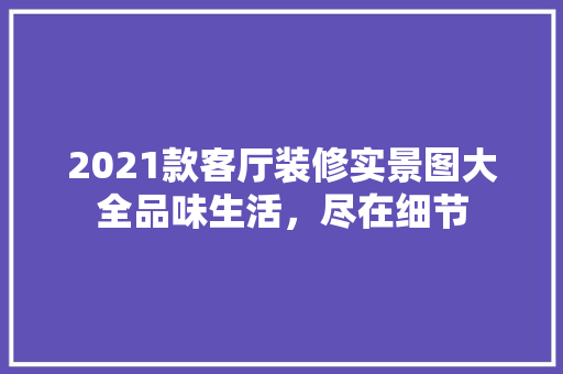 2021款客厅装修实景图大全品味生活，尽在细节