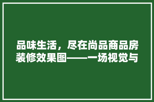 品味生活，尽在尚品商品房装修效果图——一场视觉与舒适的完美邂逅