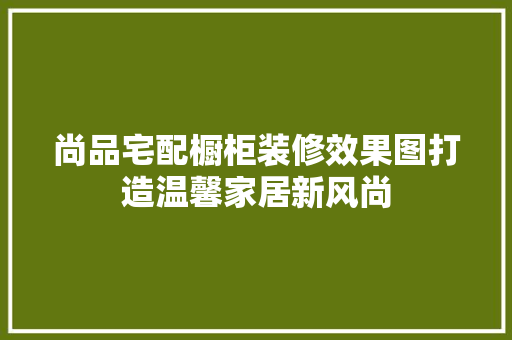 尚品宅配橱柜装修效果图打造温馨家居新风尚