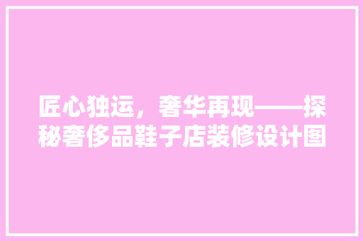 匠心独运，奢华再现——探秘奢侈品鞋子店装修设计图背后的艺术与智慧