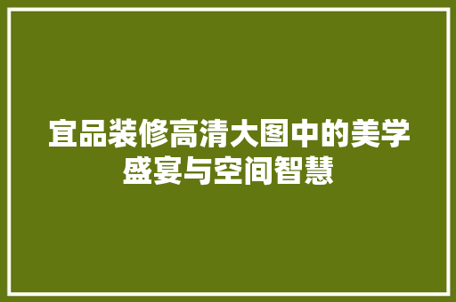 宜品装修高清大图中的美学盛宴与空间智慧