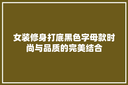 女装修身打底黑色字母款时尚与品质的完美结合