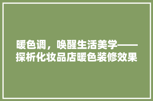 暖色调，唤醒生活美学——探析化妆品店暖色装修效果图的艺术魅力