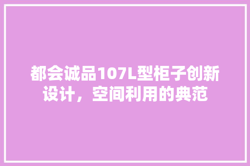 都会诚品107L型柜子创新设计，空间利用的典范