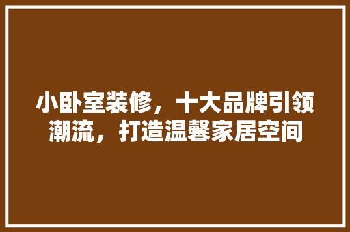 小卧室装修，十大品牌引领潮流，打造温馨家居空间